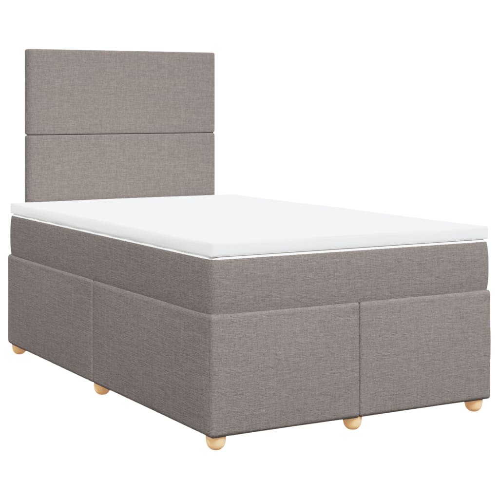 Boxspring met matras stof taupe 120x200 cm is nu te koop bij PeponiXL, paradijselijk wonen!