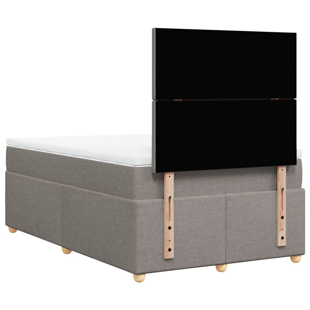 Boxspring met matras stof taupe 120x200 cm is nu te koop bij PeponiXL, paradijselijk wonen!