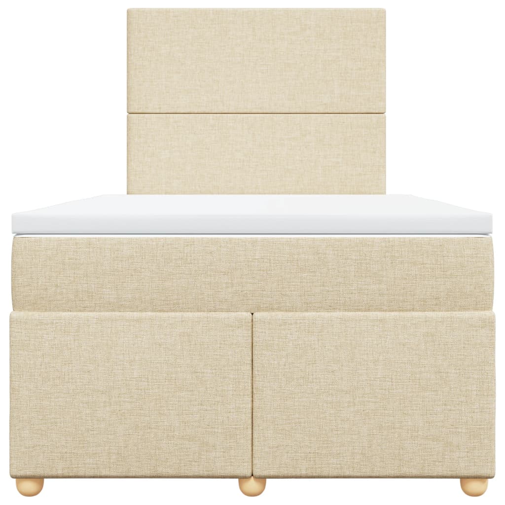 Boxspring met matras stof crèmekleurig 120x200 cm is nu te koop bij PeponiXL, paradijselijk wonen!