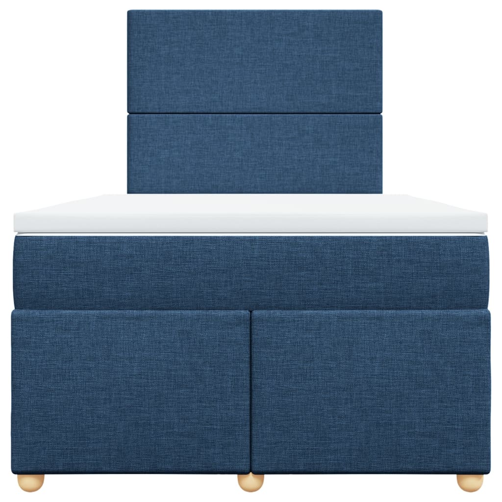 Boxspring met matras stof blauw 120x200 cm is nu te koop bij PeponiXL, paradijselijk wonen!