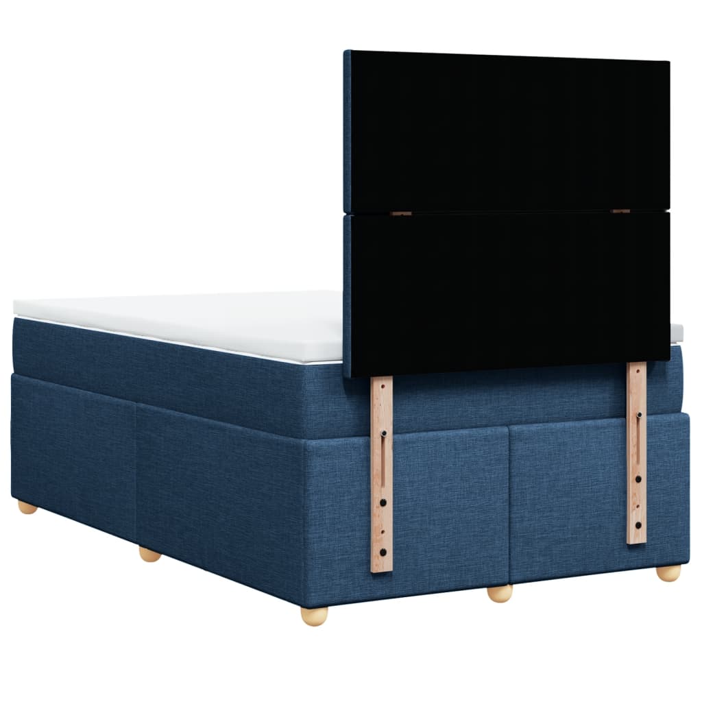 Boxspring met matras stof blauw 120x200 cm is nu te koop bij PeponiXL, paradijselijk wonen!