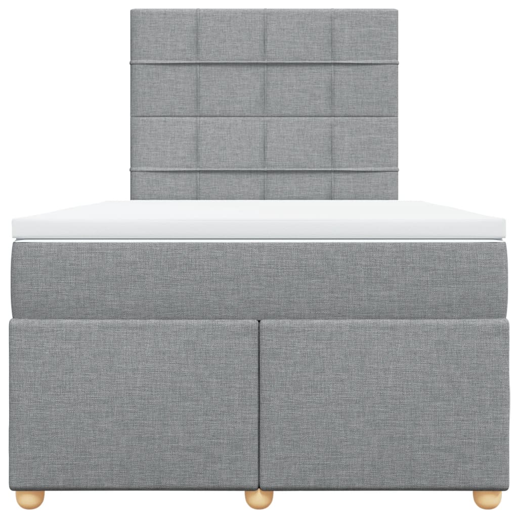 Boxspring met matras stof lichtgrijs 120x200 cm is nu te koop bij PeponiXL, paradijselijk wonen!