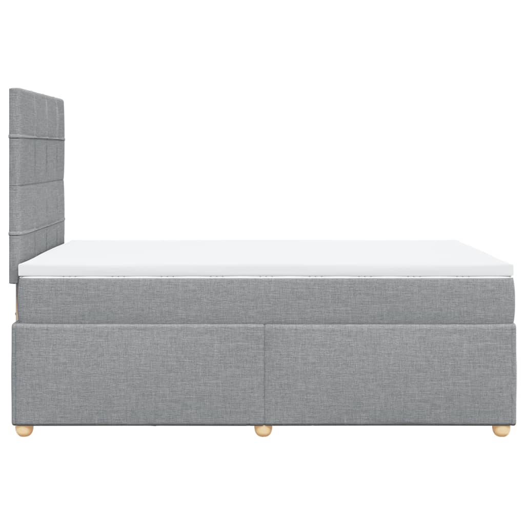 Boxspring met matras stof lichtgrijs 120x200 cm is nu te koop bij PeponiXL, paradijselijk wonen!