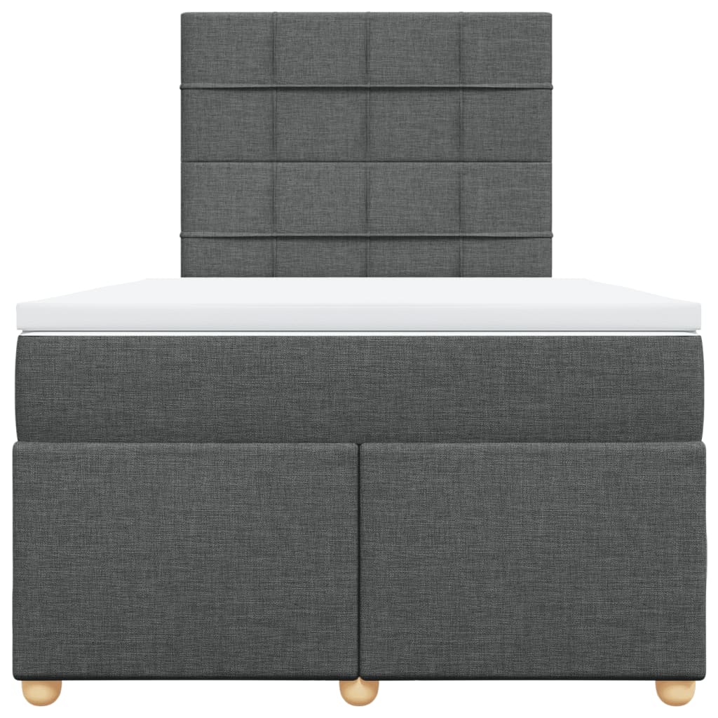 Boxspring met matras stof donkergrijs 120x200 cm is nu te koop bij PeponiXL, paradijselijk wonen!