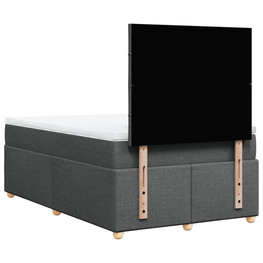 Boxspring met matras stof donkergrijs 120x200 cm is nu te koop bij PeponiXL, paradijselijk wonen!