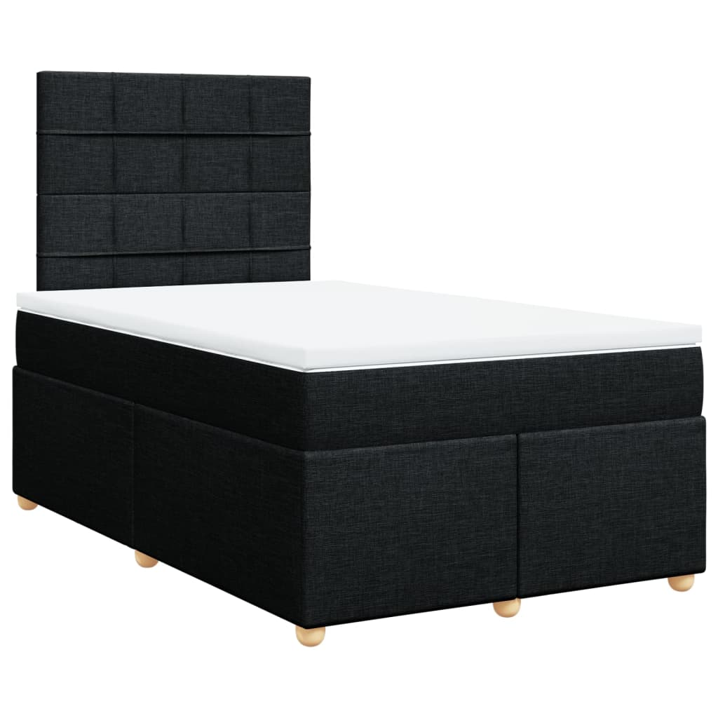 Boxspring met matras stof zwart 120x200 cm is nu te koop bij PeponiXL, paradijselijk wonen!