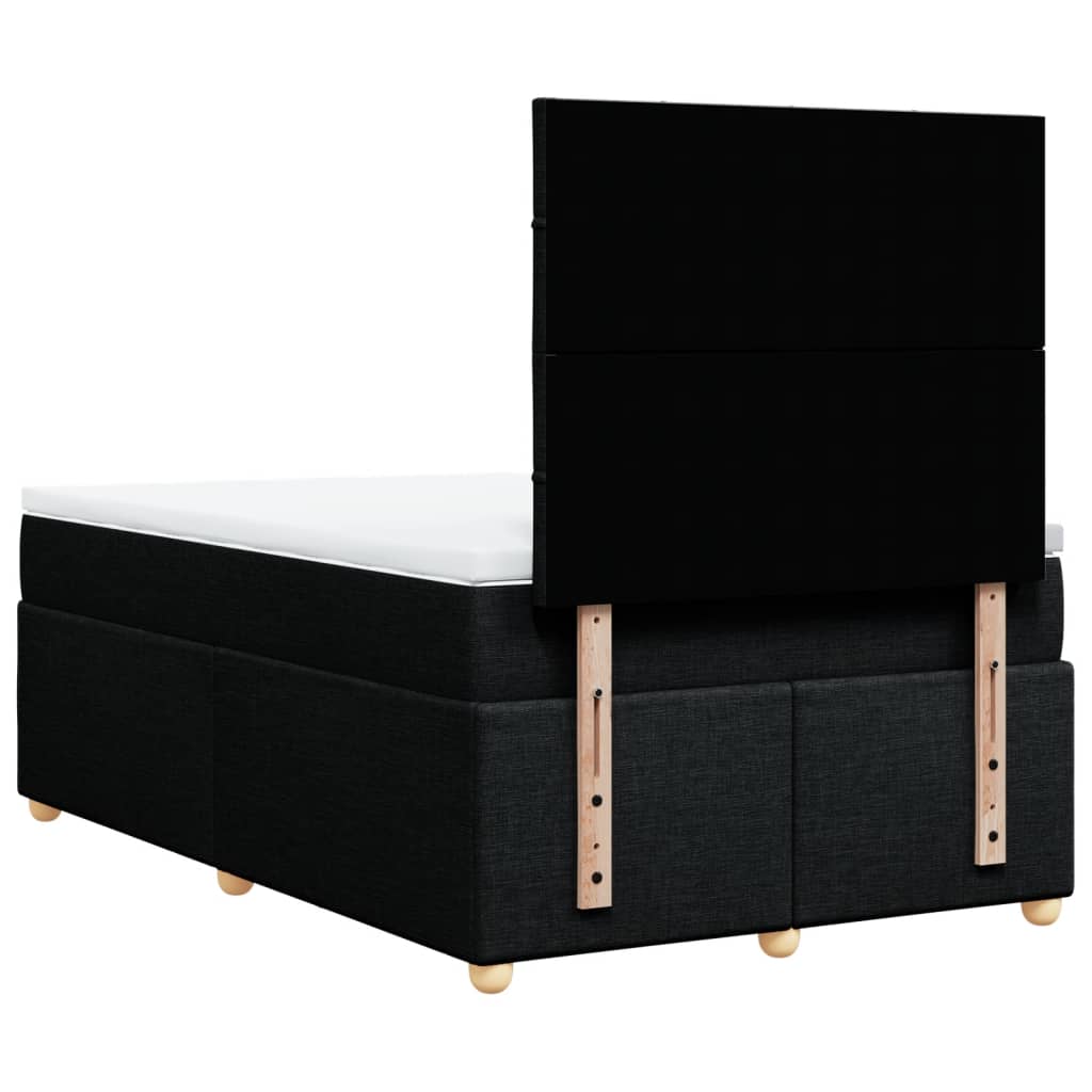 Boxspring met matras stof zwart 120x200 cm is nu te koop bij PeponiXL, paradijselijk wonen!