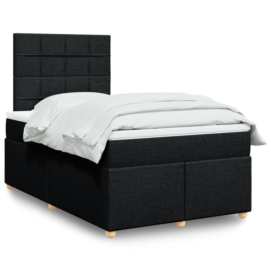 Boxspring met matras stof zwart 120x200 cm is nu te koop bij PeponiXL, paradijselijk wonen!