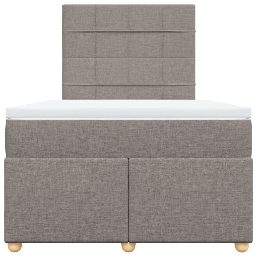 Boxspring met matras stof taupe 120x200 cm is nu te koop bij PeponiXL, paradijselijk wonen!