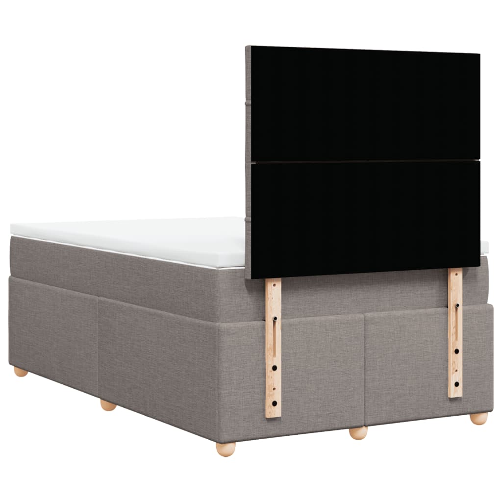 Boxspring met matras stof taupe 120x200 cm is nu te koop bij PeponiXL, paradijselijk wonen!