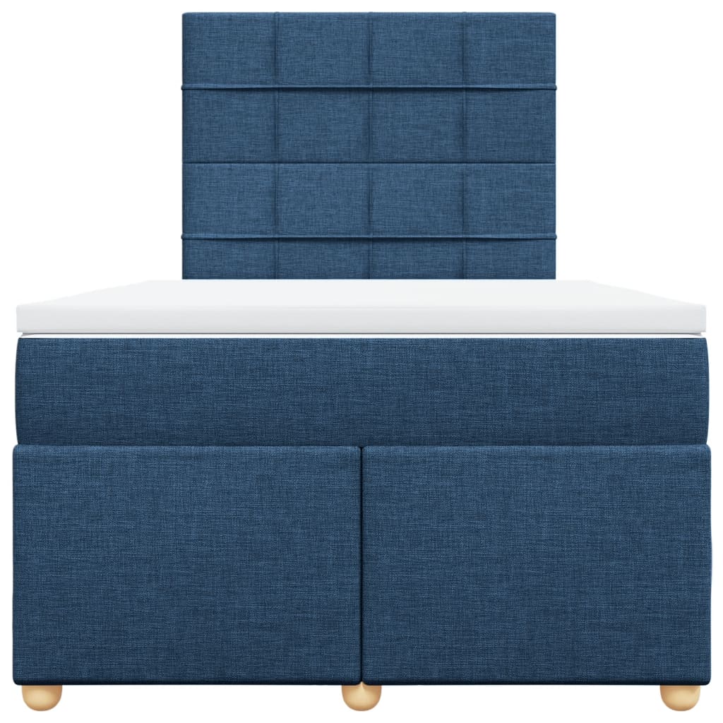 Boxspring met matras stof blauw 120x200 cm is nu te koop bij PeponiXL, paradijselijk wonen!