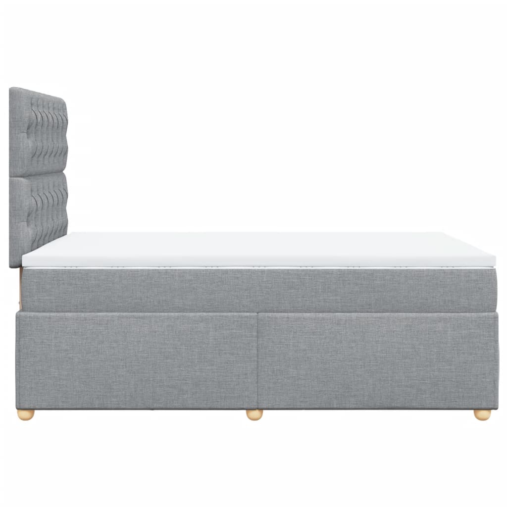 Boxspring met matras stof lichtgrijs 120x200 cm is nu te koop bij PeponiXL, paradijselijk wonen!