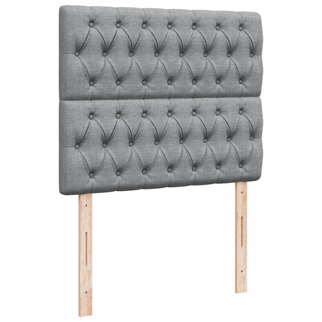 Boxspring met matras stof lichtgrijs 120x200 cm is nu te koop bij PeponiXL, paradijselijk wonen!