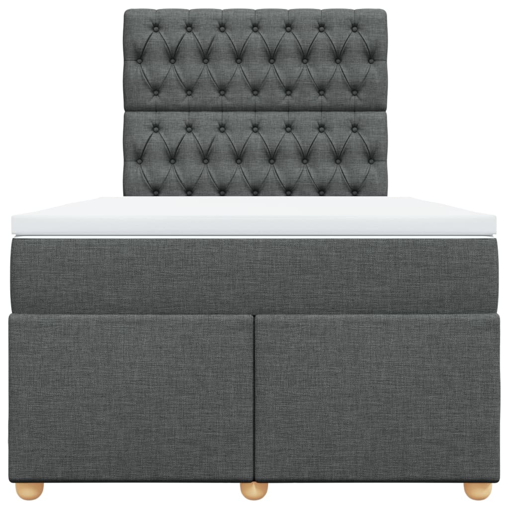 Boxspring met matras stof donkergrijs 120x200 cm is nu te koop bij PeponiXL, paradijselijk wonen!
