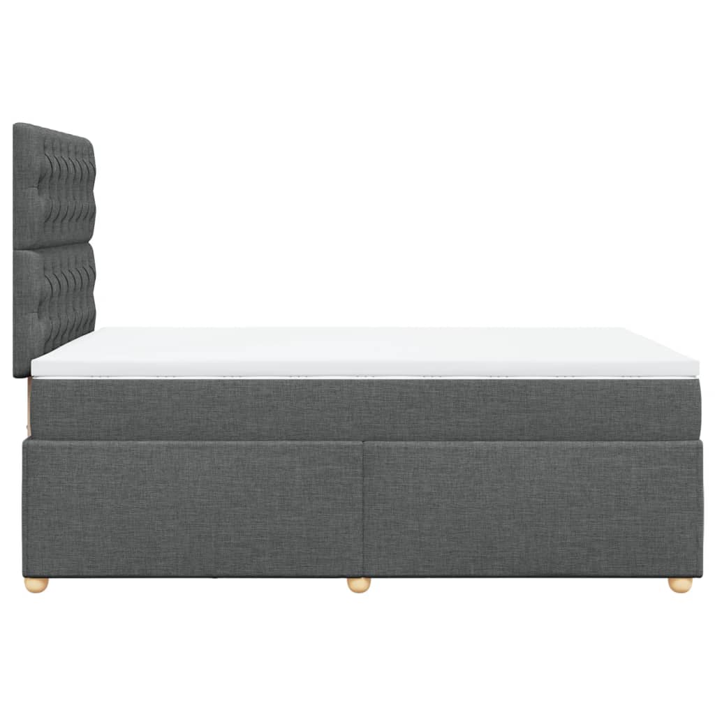Boxspring met matras stof donkergrijs 120x200 cm is nu te koop bij PeponiXL, paradijselijk wonen!