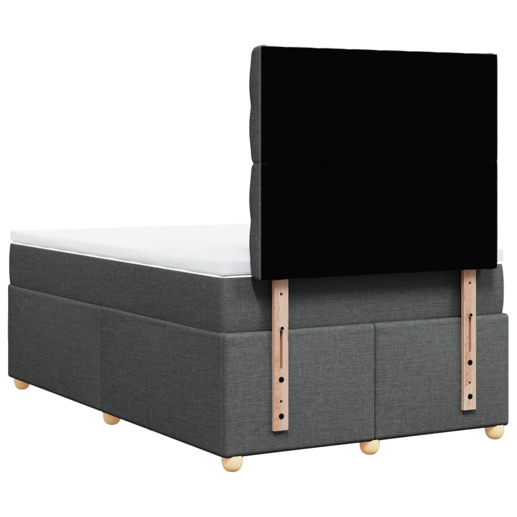 Boxspring met matras stof donkergrijs 120x200 cm is nu te koop bij PeponiXL, paradijselijk wonen!