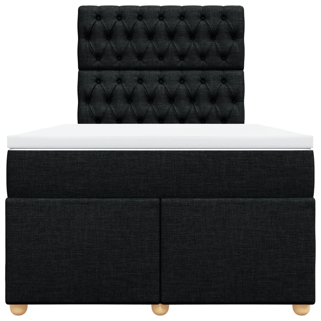 Boxspring met matras stof zwart 120x200 cm is nu te koop bij PeponiXL, paradijselijk wonen!