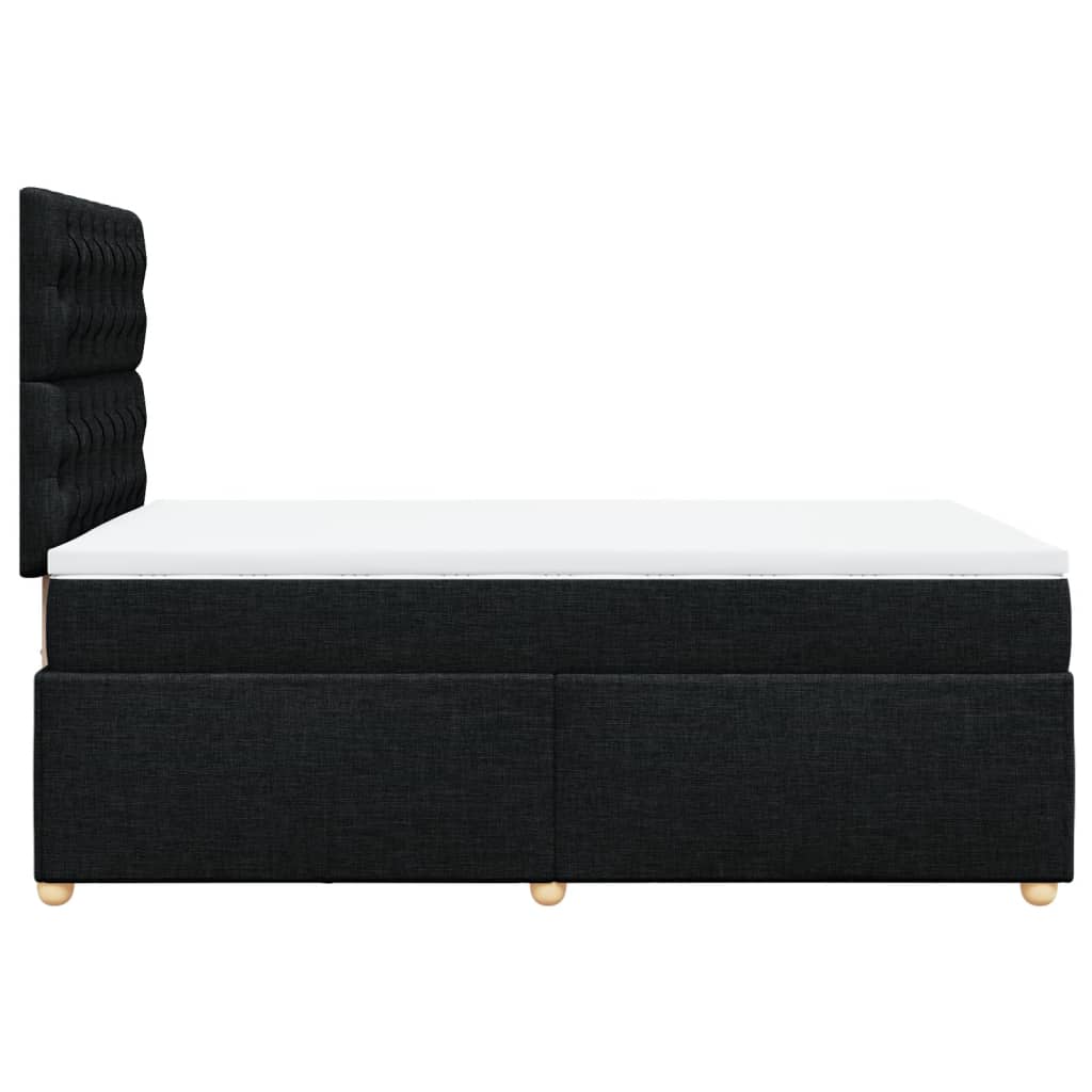 Boxspring met matras stof zwart 120x200 cm is nu te koop bij PeponiXL, paradijselijk wonen!