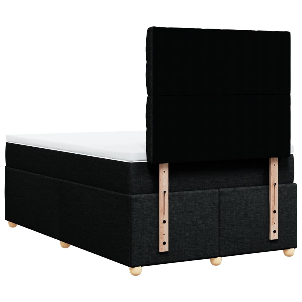 Boxspring met matras stof zwart 120x200 cm is nu te koop bij PeponiXL, paradijselijk wonen!