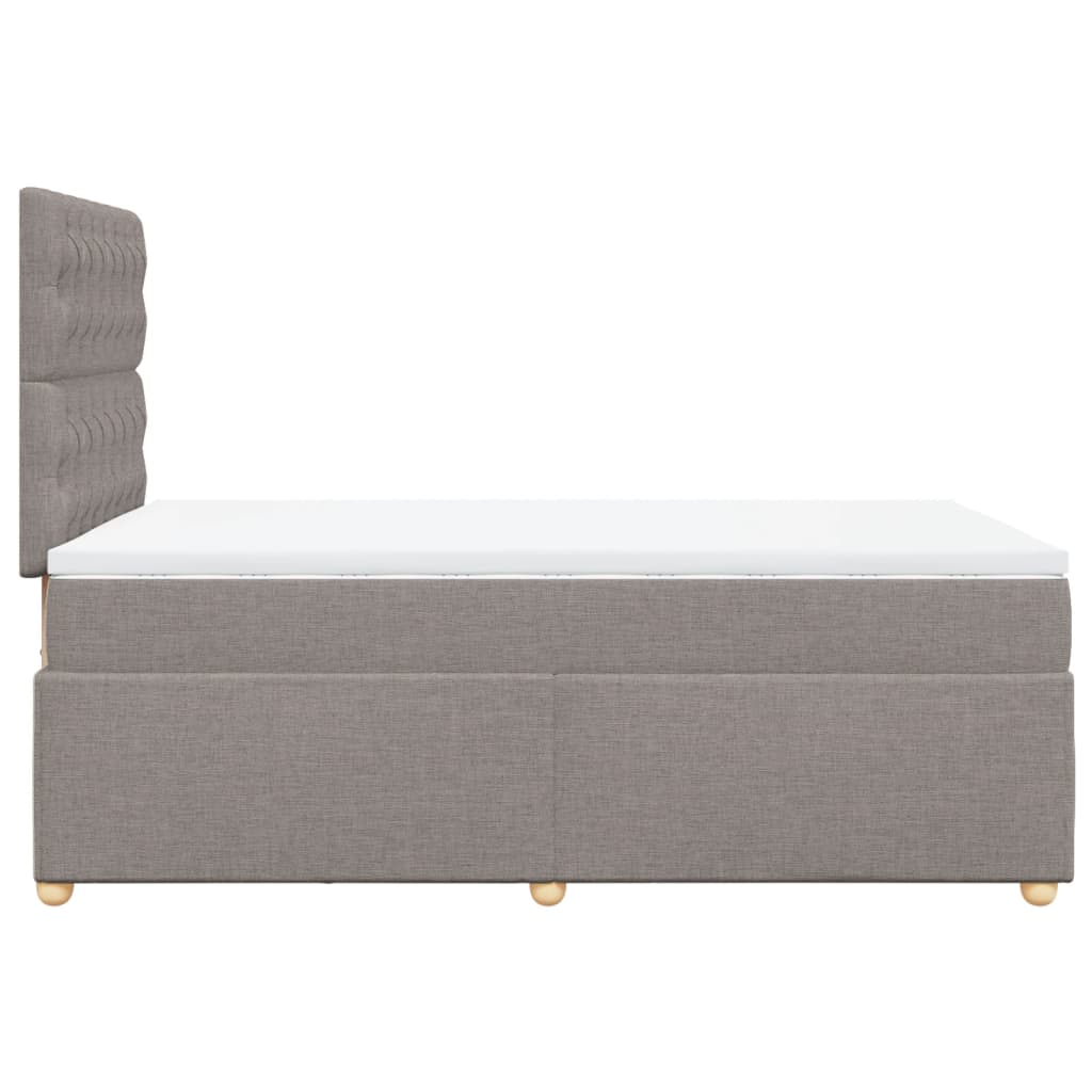 Boxspring met matras stof taupe 120x200 cm is nu te koop bij PeponiXL, paradijselijk wonen!