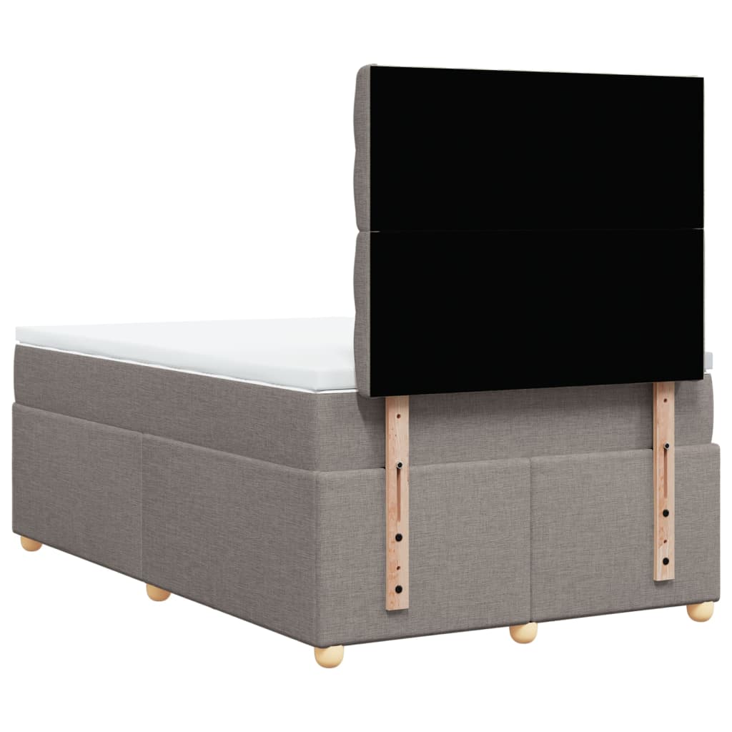 Boxspring met matras stof taupe 120x200 cm is nu te koop bij PeponiXL, paradijselijk wonen!
