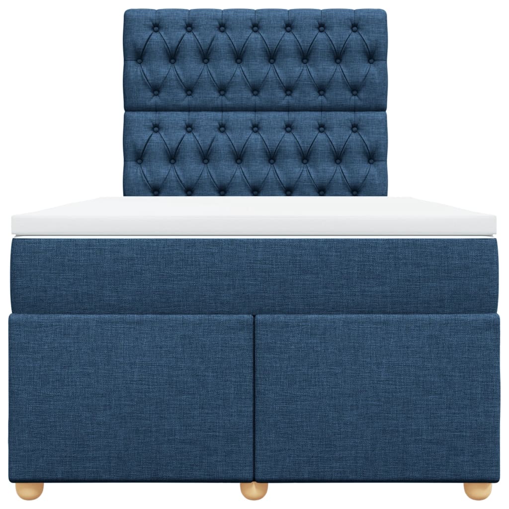 Boxspring met matras stof blauw 120x200 cm is nu te koop bij PeponiXL, paradijselijk wonen!