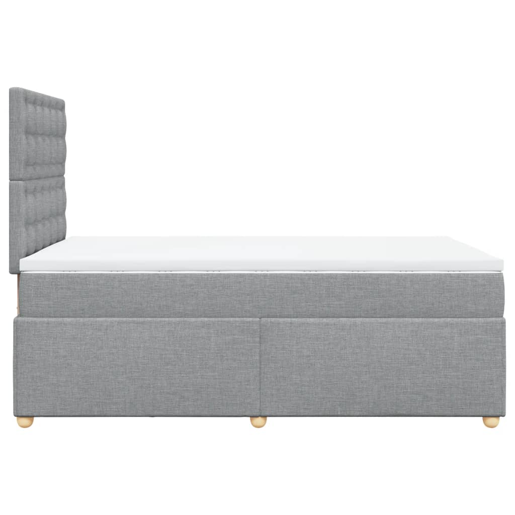 Boxspring met matras stof lichtgrijs 120x200 cm is nu te koop bij PeponiXL, paradijselijk wonen!