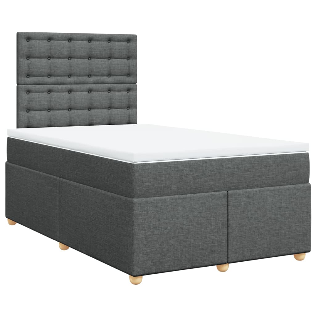 Boxspring met matras stof donkergrijs 120x200 cm is nu te koop bij PeponiXL, paradijselijk wonen!