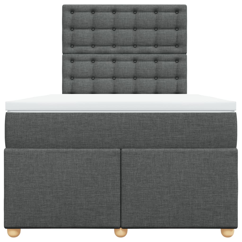 Boxspring met matras stof donkergrijs 120x200 cm is nu te koop bij PeponiXL, paradijselijk wonen!