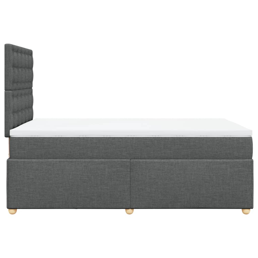 Boxspring met matras stof donkergrijs 120x200 cm is nu te koop bij PeponiXL, paradijselijk wonen!