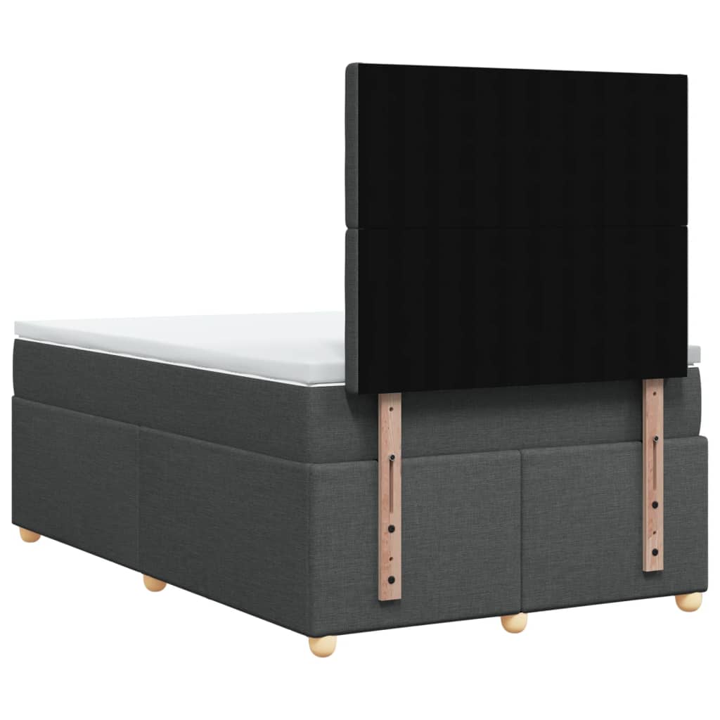 Boxspring met matras stof donkergrijs 120x200 cm is nu te koop bij PeponiXL, paradijselijk wonen!