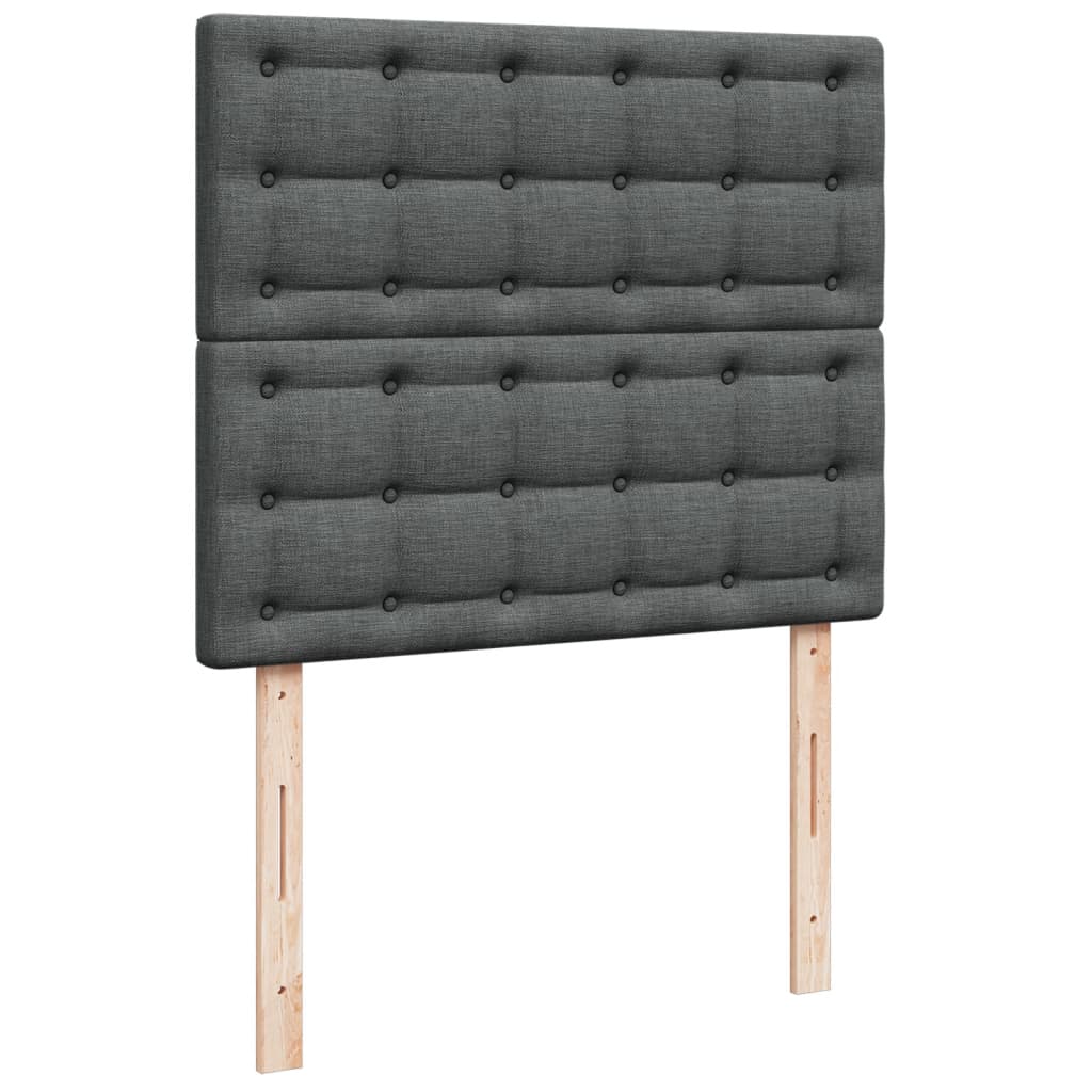 Boxspring met matras stof donkergrijs 120x200 cm is nu te koop bij PeponiXL, paradijselijk wonen!