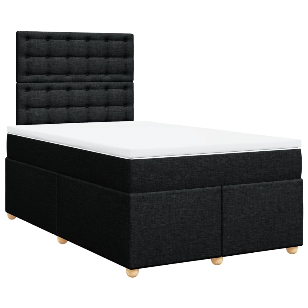 Boxspring met matras stof zwart 120x200 cm is nu te koop bij PeponiXL, paradijselijk wonen!