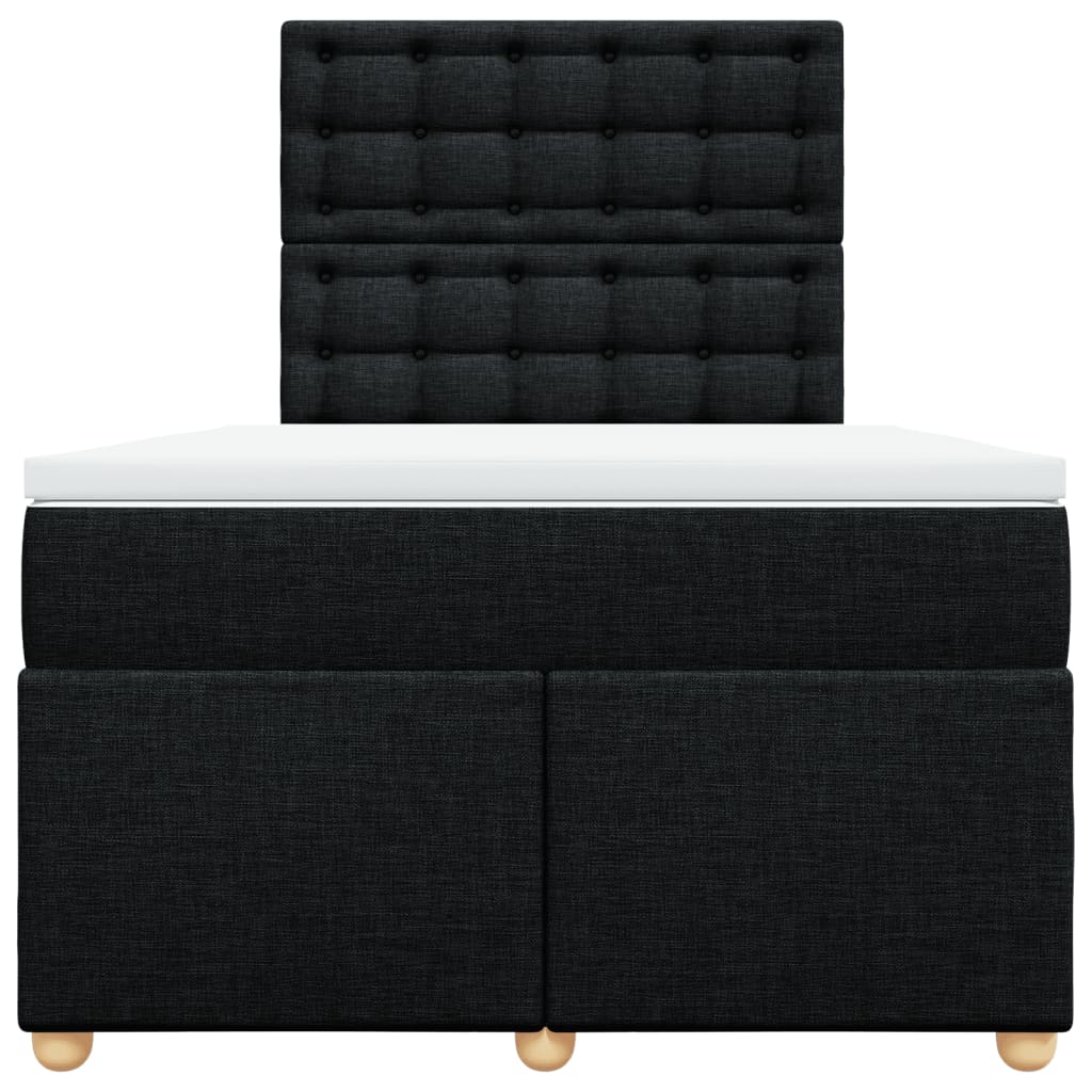 Boxspring met matras stof zwart 120x200 cm is nu te koop bij PeponiXL, paradijselijk wonen!