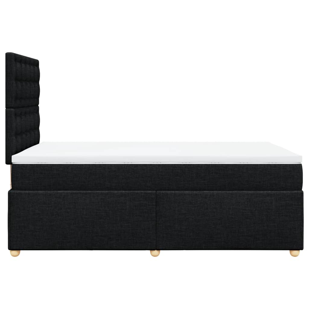 Boxspring met matras stof zwart 120x200 cm is nu te koop bij PeponiXL, paradijselijk wonen!