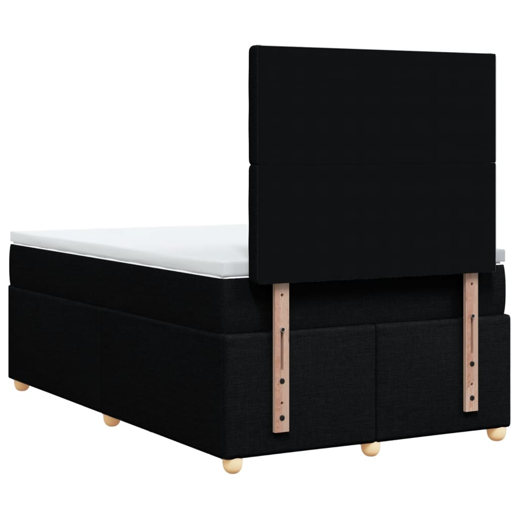 Boxspring met matras stof zwart 120x200 cm is nu te koop bij PeponiXL, paradijselijk wonen!