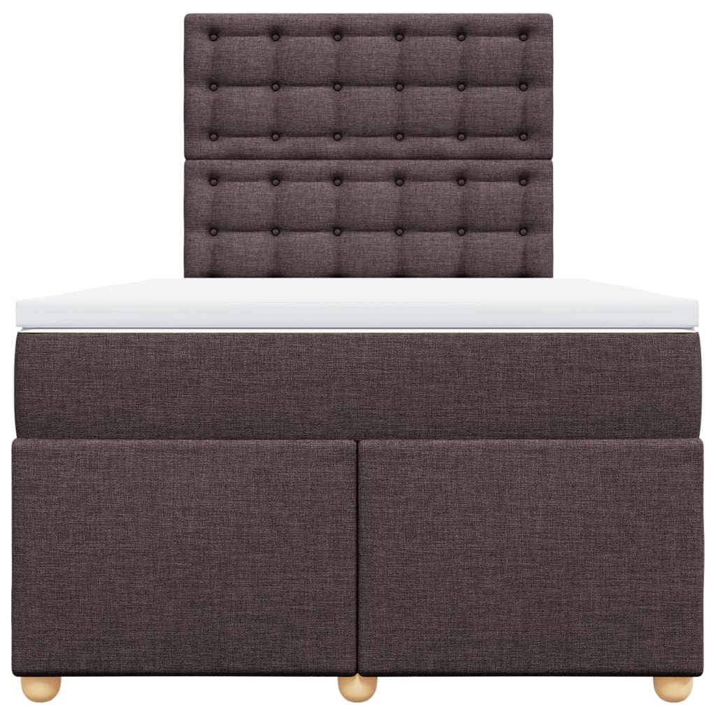 Boxspring met matras stof donkerbruin 120x200 cm is nu te koop bij PeponiXL, paradijselijk wonen!