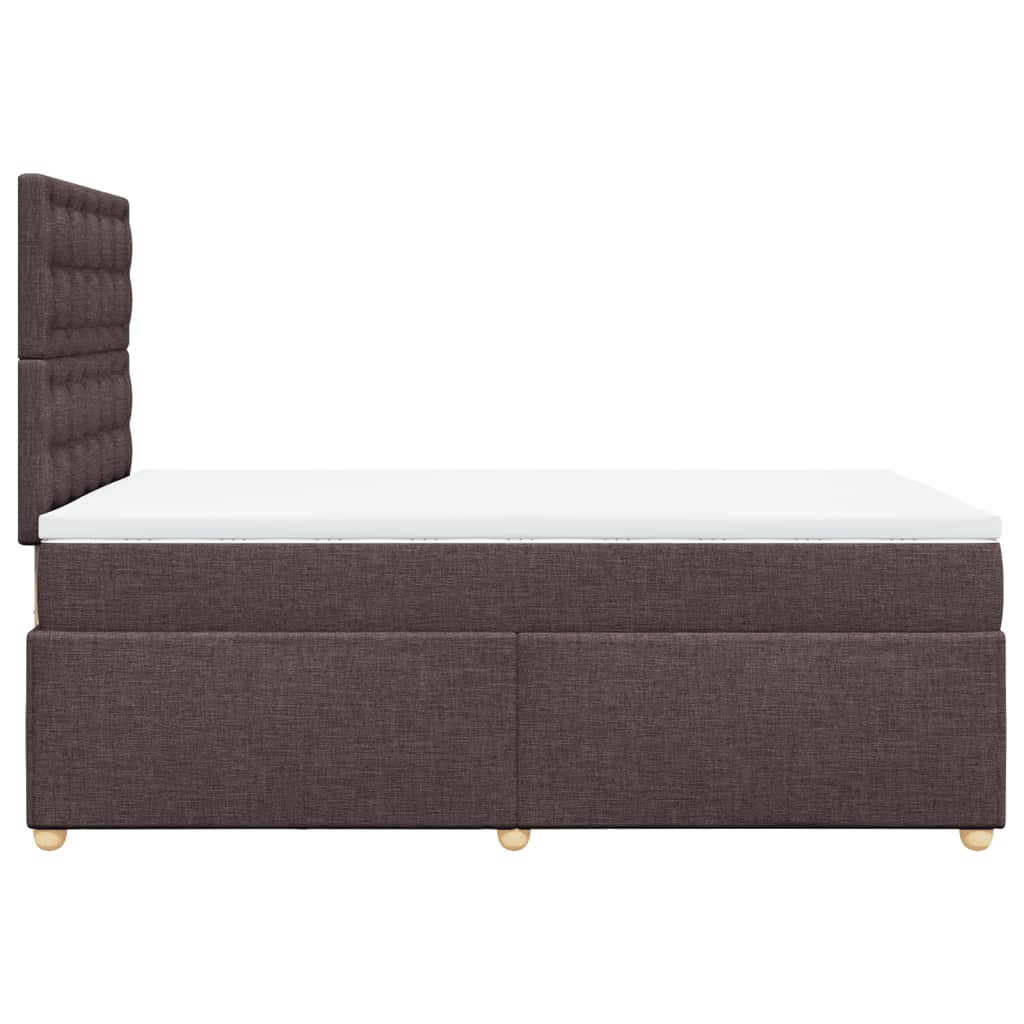 Boxspring met matras stof donkerbruin 120x200 cm is nu te koop bij PeponiXL, paradijselijk wonen!