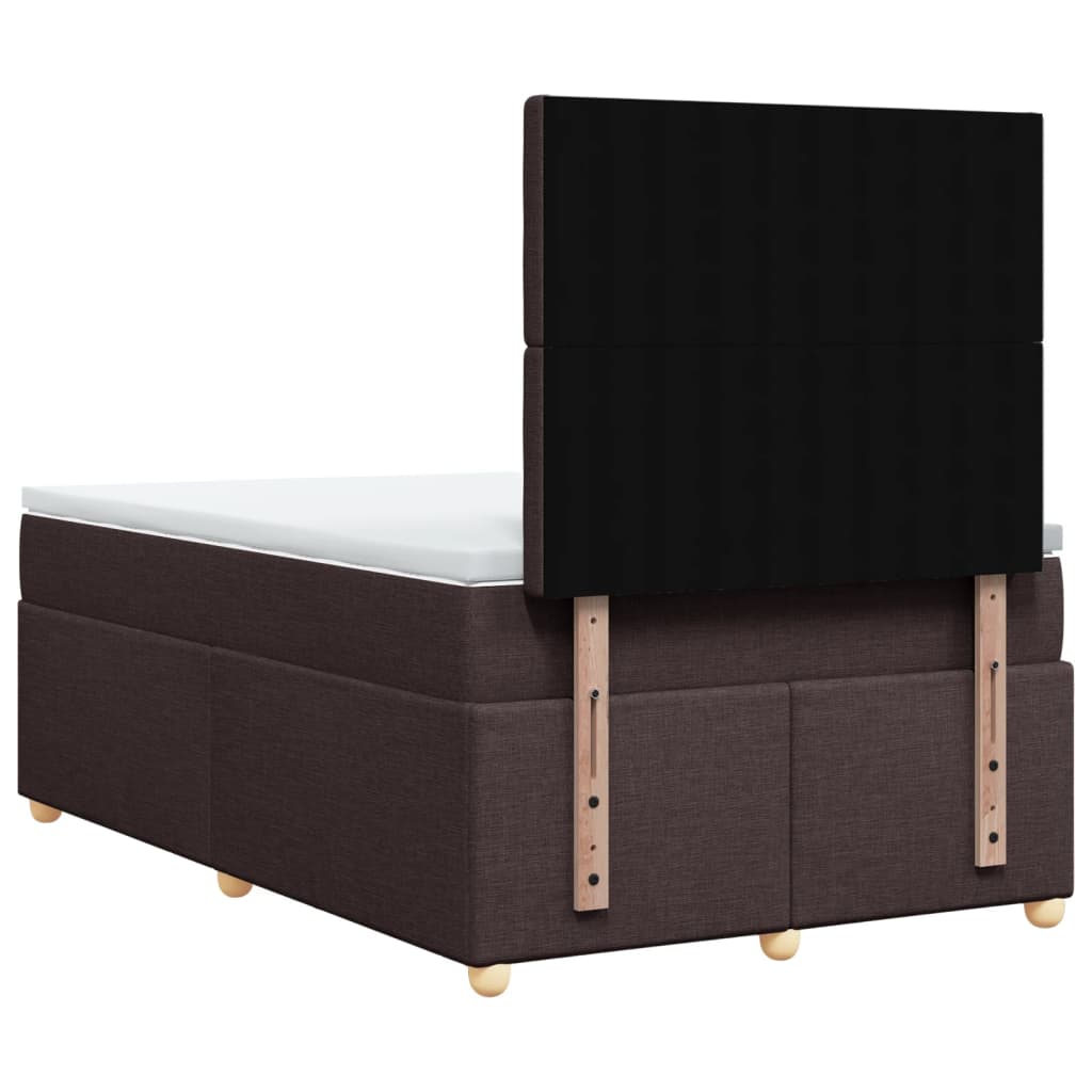 Boxspring met matras stof donkerbruin 120x200 cm is nu te koop bij PeponiXL, paradijselijk wonen!