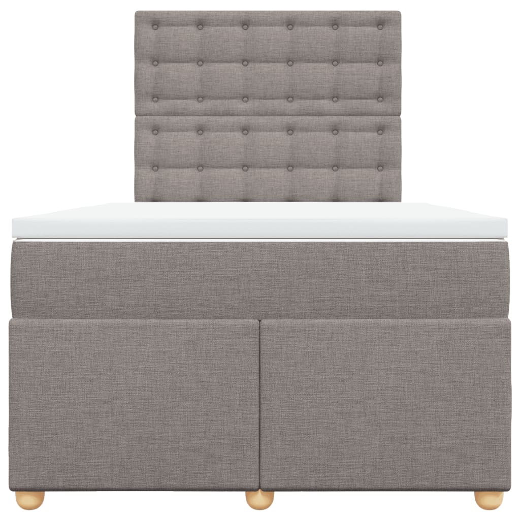 Boxspring met matras stof taupe 120x200 cm is nu te koop bij PeponiXL, paradijselijk wonen!