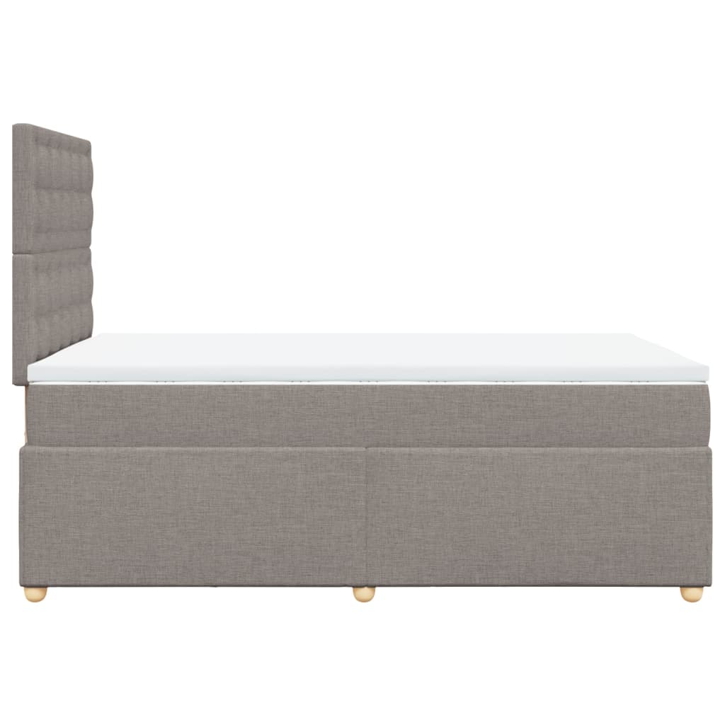 Boxspring met matras stof taupe 120x200 cm is nu te koop bij PeponiXL, paradijselijk wonen!