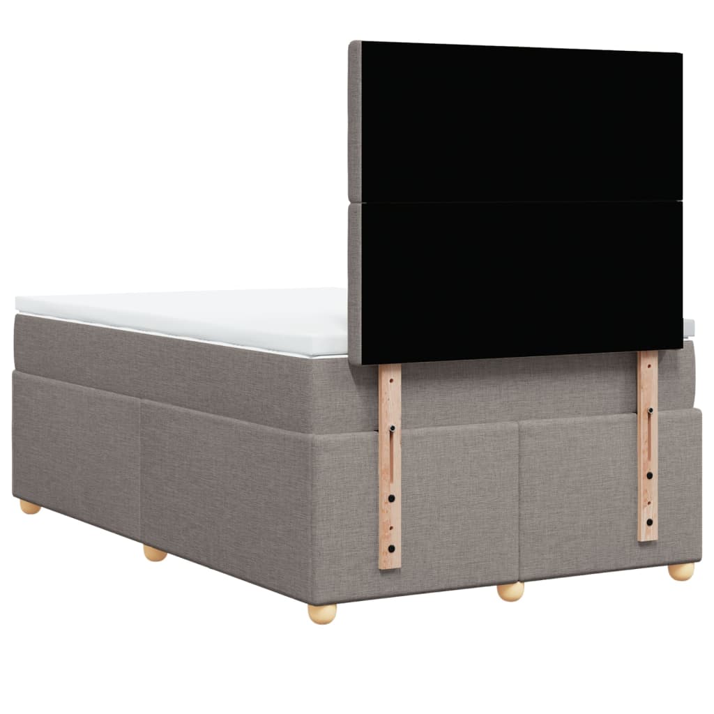 Boxspring met matras stof taupe 120x200 cm is nu te koop bij PeponiXL, paradijselijk wonen!