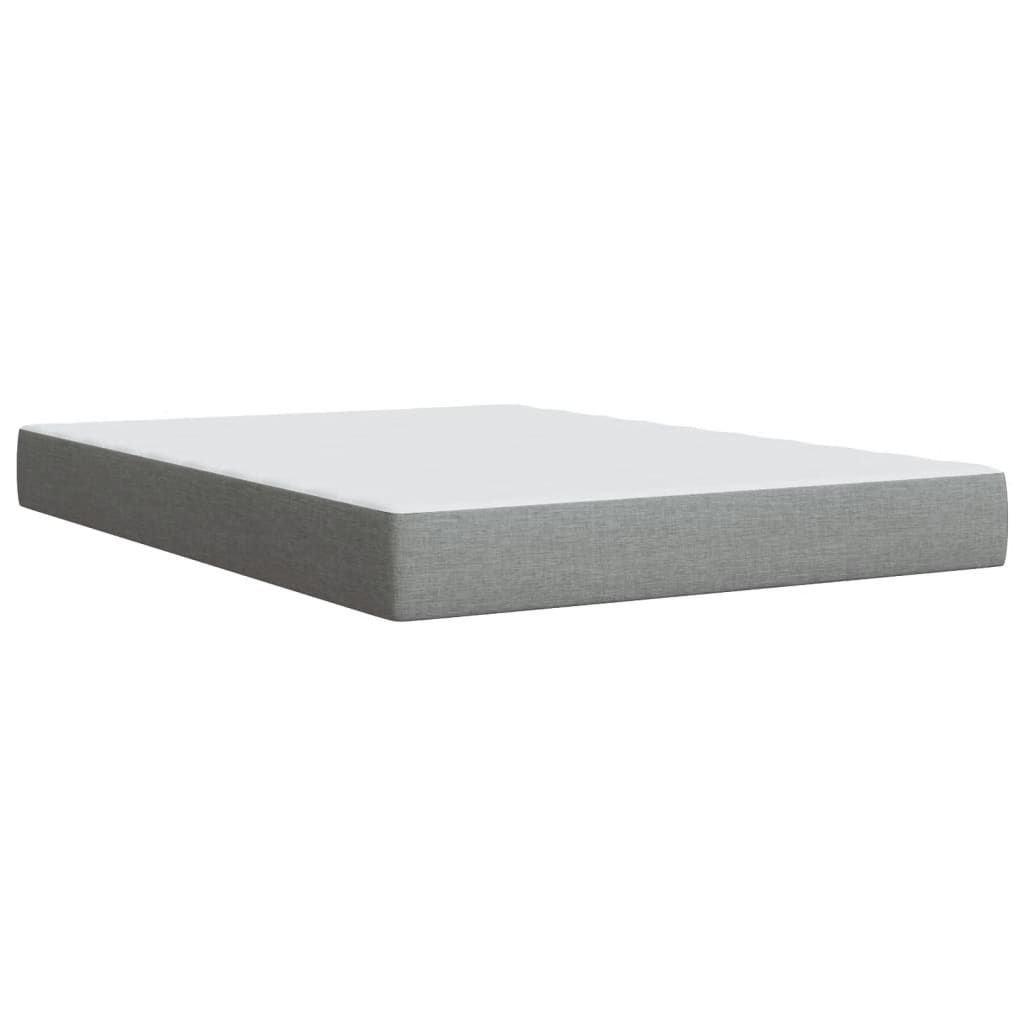 Boxspring met matras stof lichtgrijs 140x190 cm is nu te koop bij PeponiXL, paradijselijk wonen!