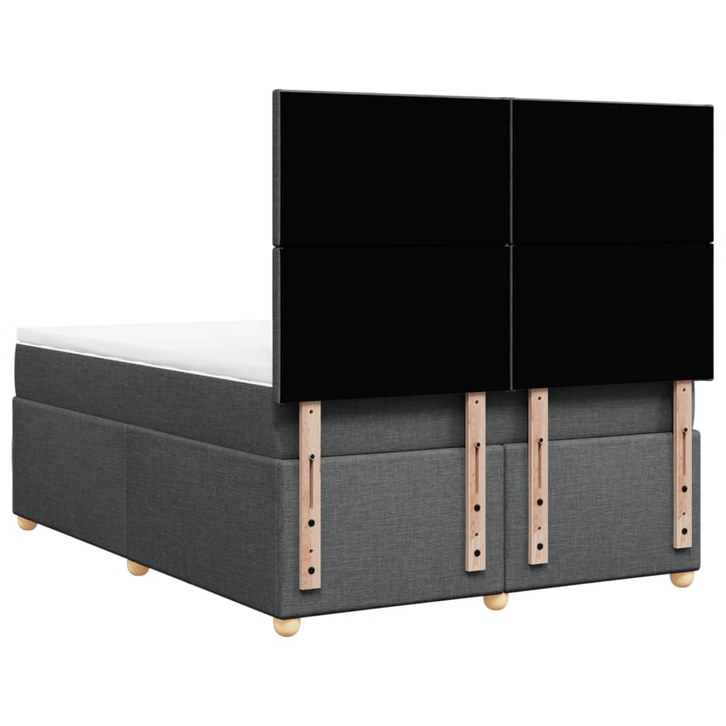 Boxspring met matras stof donkergrijs 140x190 cm is nu te koop bij PeponiXL, paradijselijk wonen!