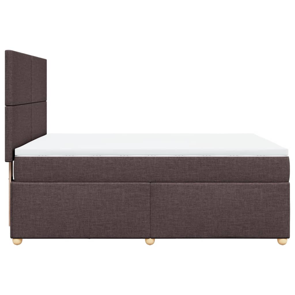 Boxspring met matras stof donkerbruin 140x190 cm is nu te koop bij PeponiXL, paradijselijk wonen!