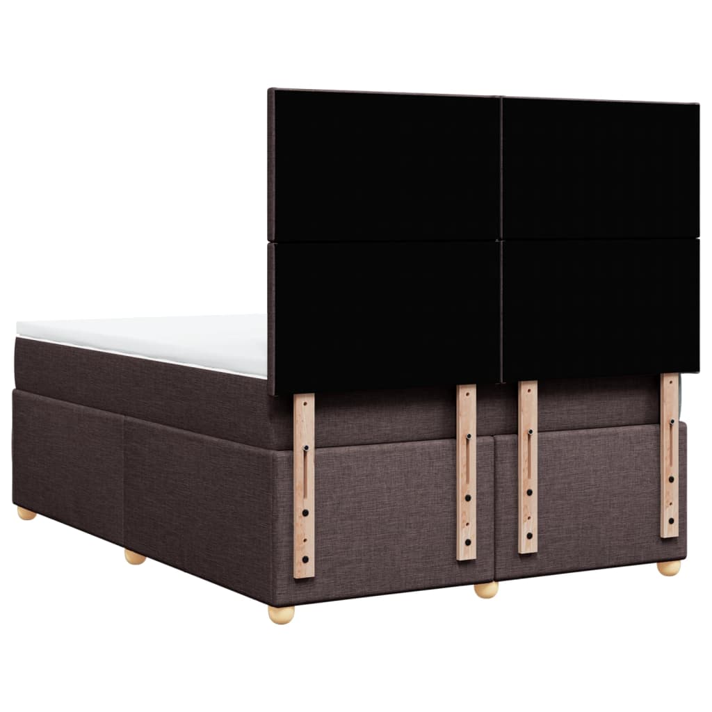 Boxspring met matras stof donkerbruin 140x190 cm is nu te koop bij PeponiXL, paradijselijk wonen!