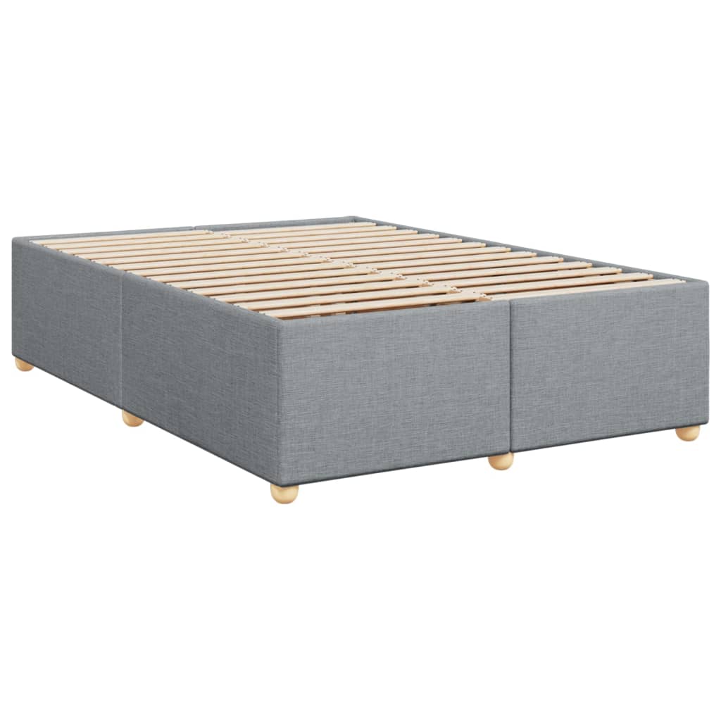Boxspring met matras stof lichtgrijs 140x190 cm is nu te koop bij PeponiXL, paradijselijk wonen!