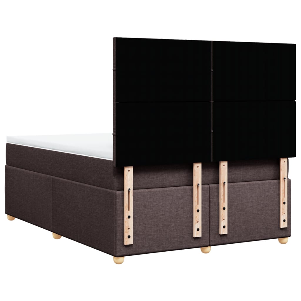 Boxspring met matras stof donkerbruin 140x190 cm is nu te koop bij PeponiXL, paradijselijk wonen!