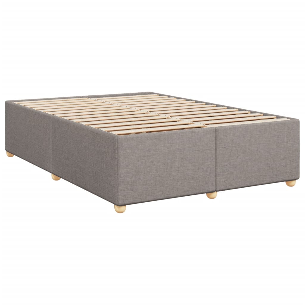 Boxspring met matras stof taupe 140x190 cm is nu te koop bij PeponiXL, paradijselijk wonen!