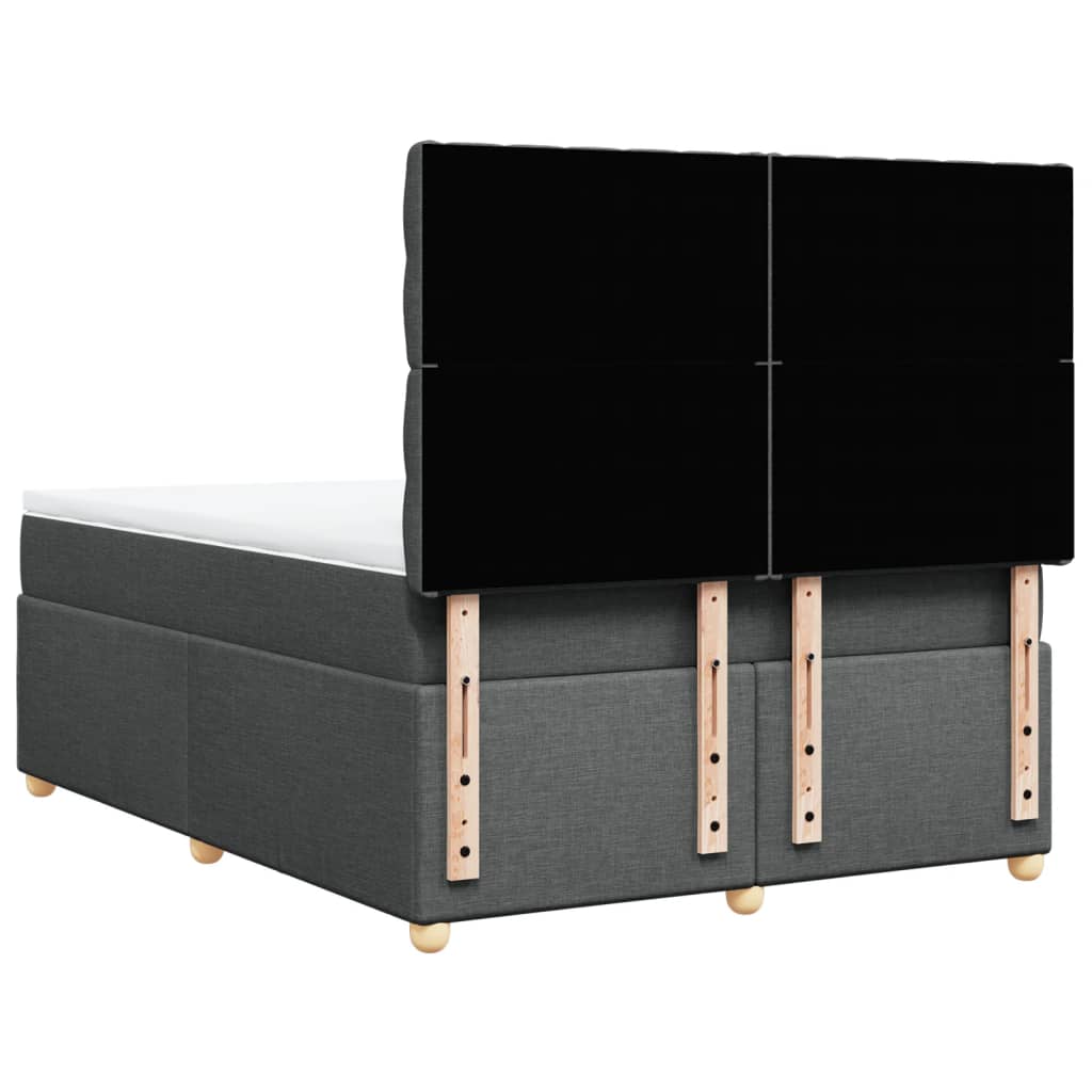 Boxspring met matras stof donkergrijs 140x190 cm is nu te koop bij PeponiXL, paradijselijk wonen!